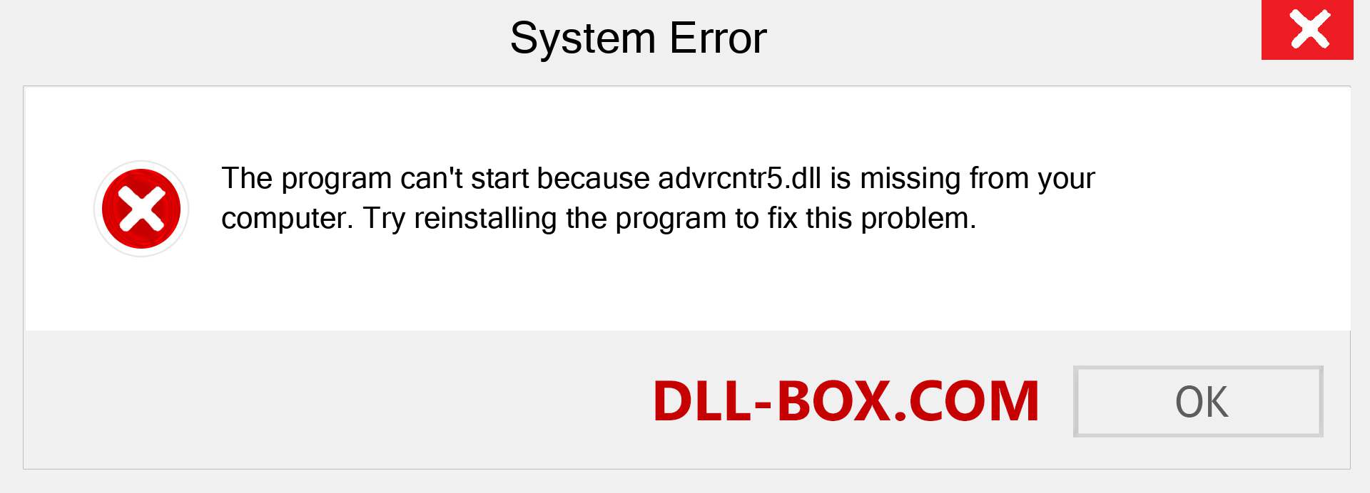  advrcntr5.dll file is missing?. Download for Windows 7, 8, 10 - Fix  advrcntr5 dll Missing Error on Windows, photos, images